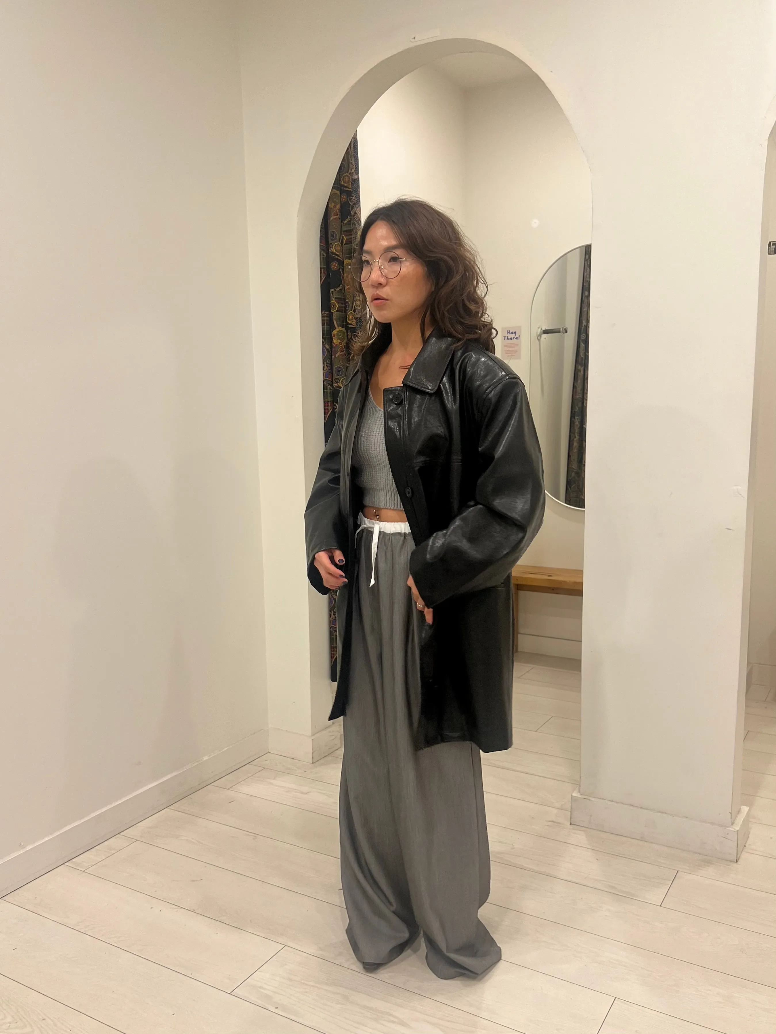 PIKO Shiny faux leather coat