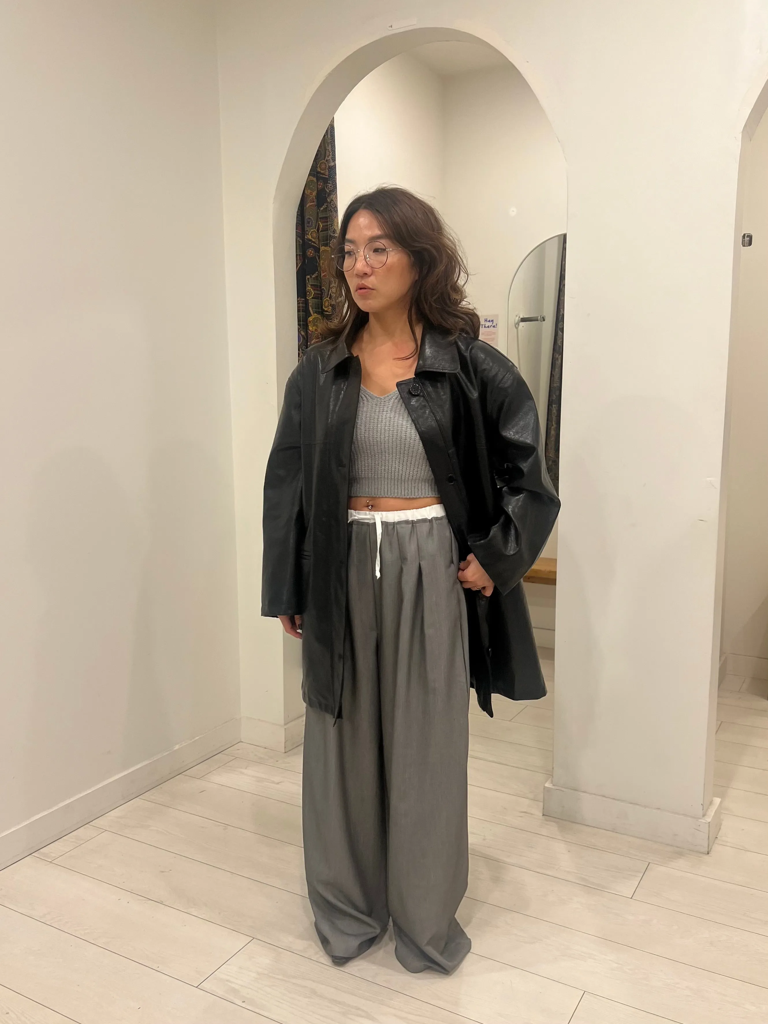 PIKO Shiny faux leather coat
