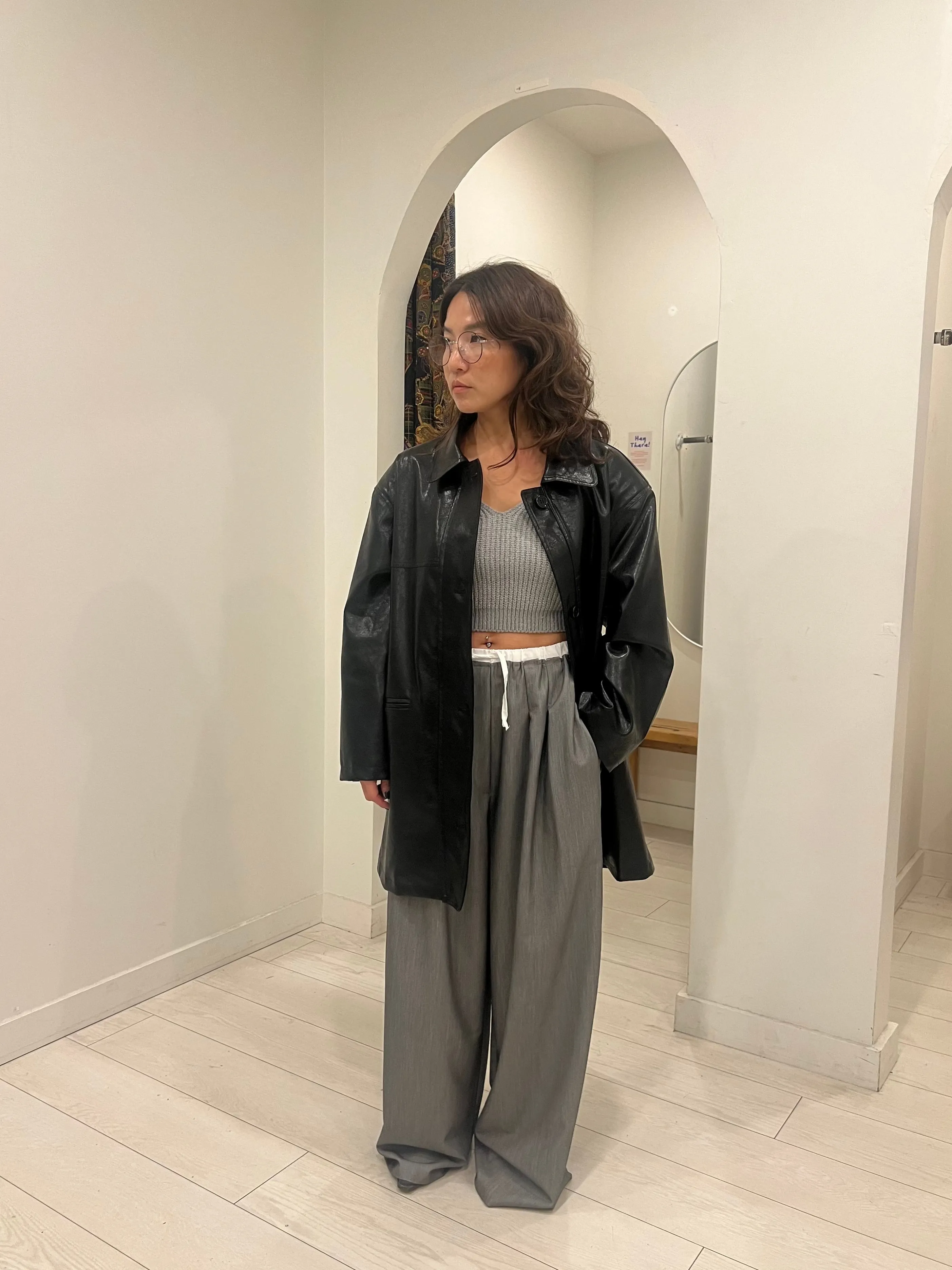 PIKO Shiny faux leather coat