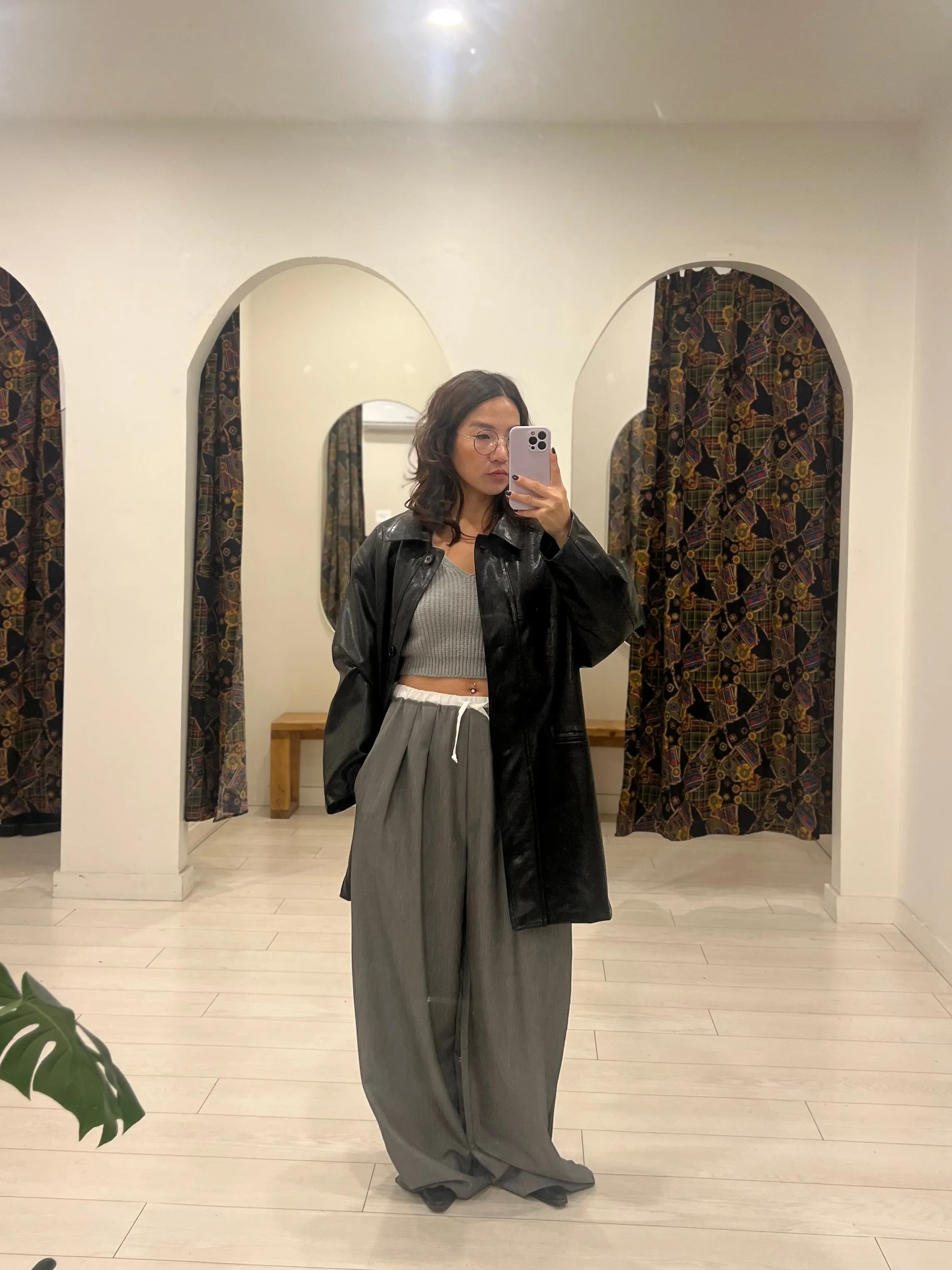 PIKO Shiny faux leather coat