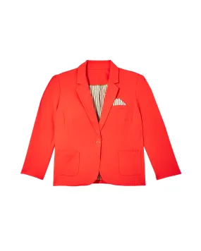 Rebecka Tech Ponte Blazer | Red