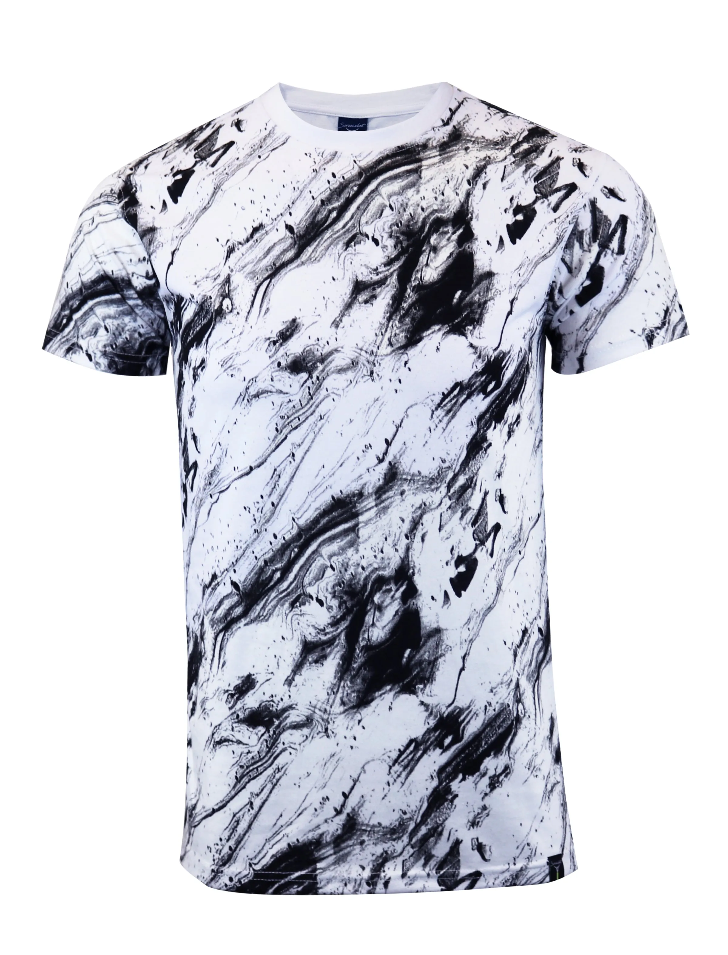 S11012-TIE DYE PRINT T-SHIRTS (WHITE)
