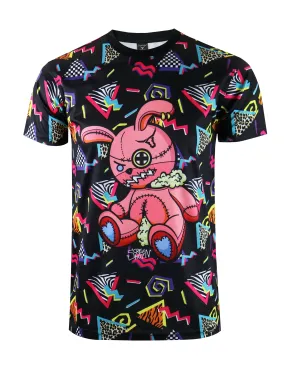 S11201 90'S RETRO PRINT TEE (BLACK/POP)