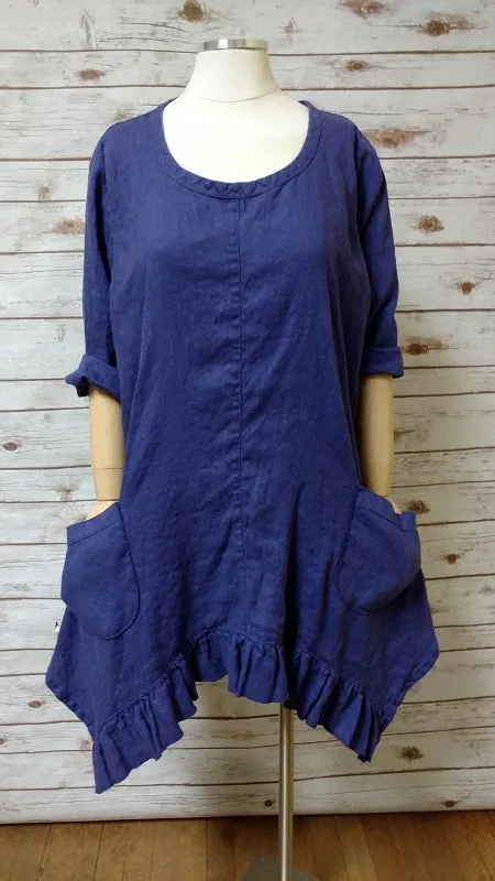 Sabrina Top in Linen, USA