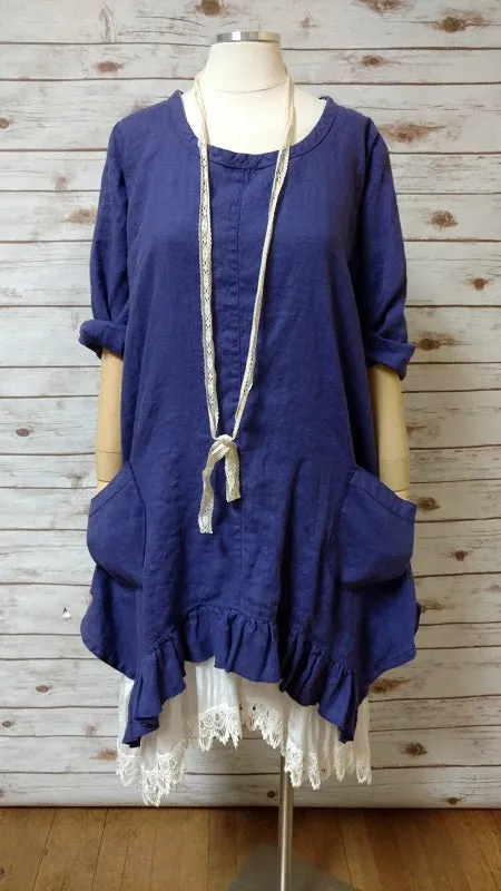 Sabrina Top in Linen, USA