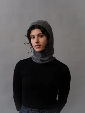SAMPLE SALE - Lumi Balaclava in Gray Speckle Wool