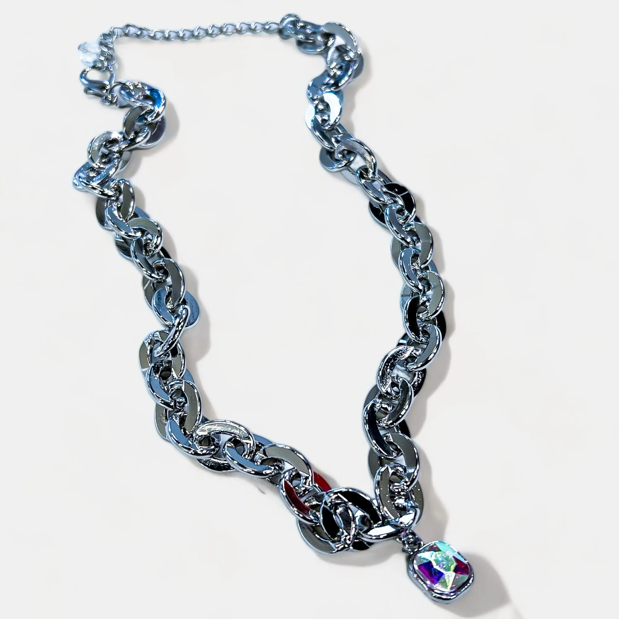 Silver AB Chain Necklace