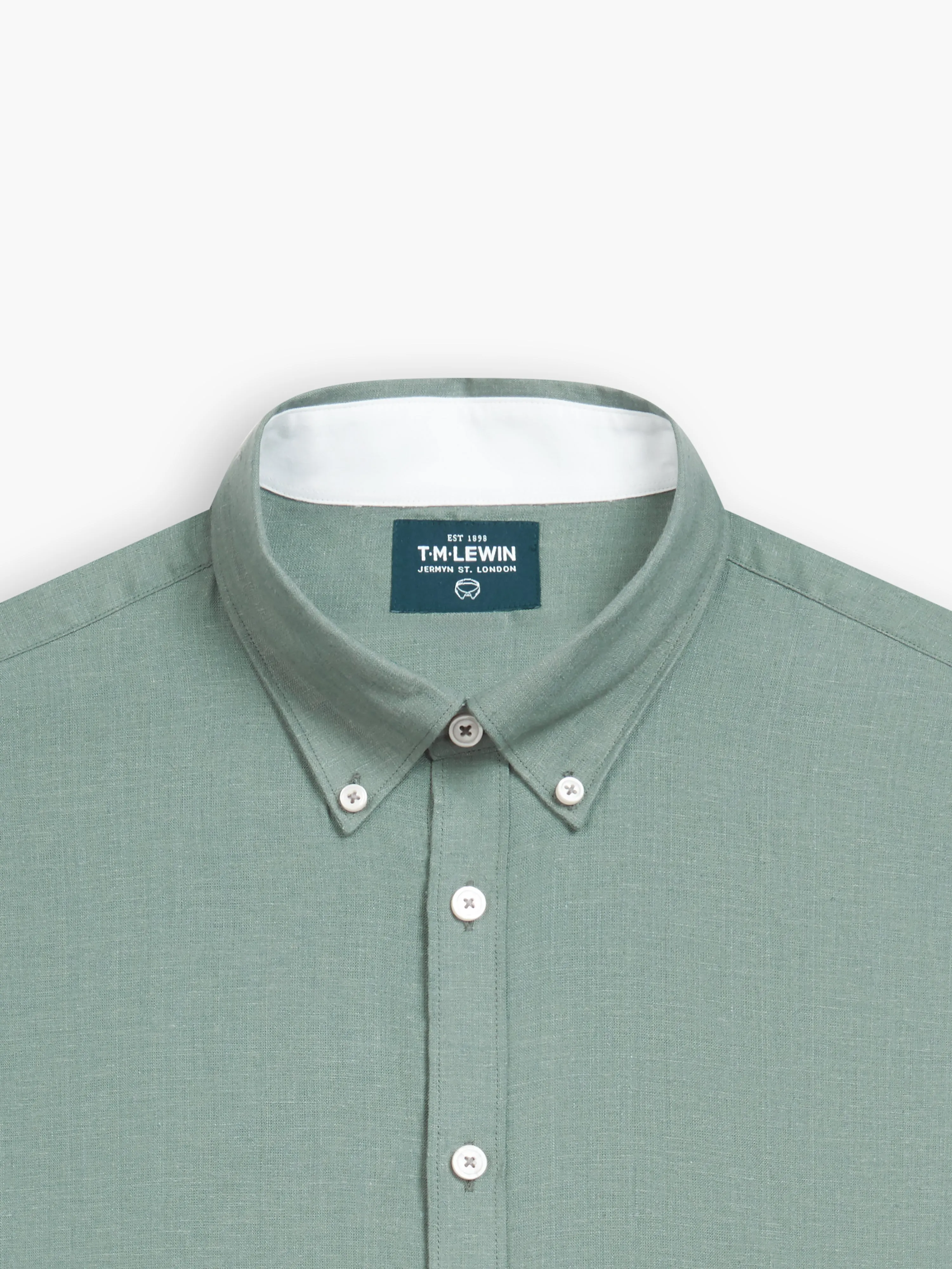 Slim Fit Mint Linen Modal Shirt
