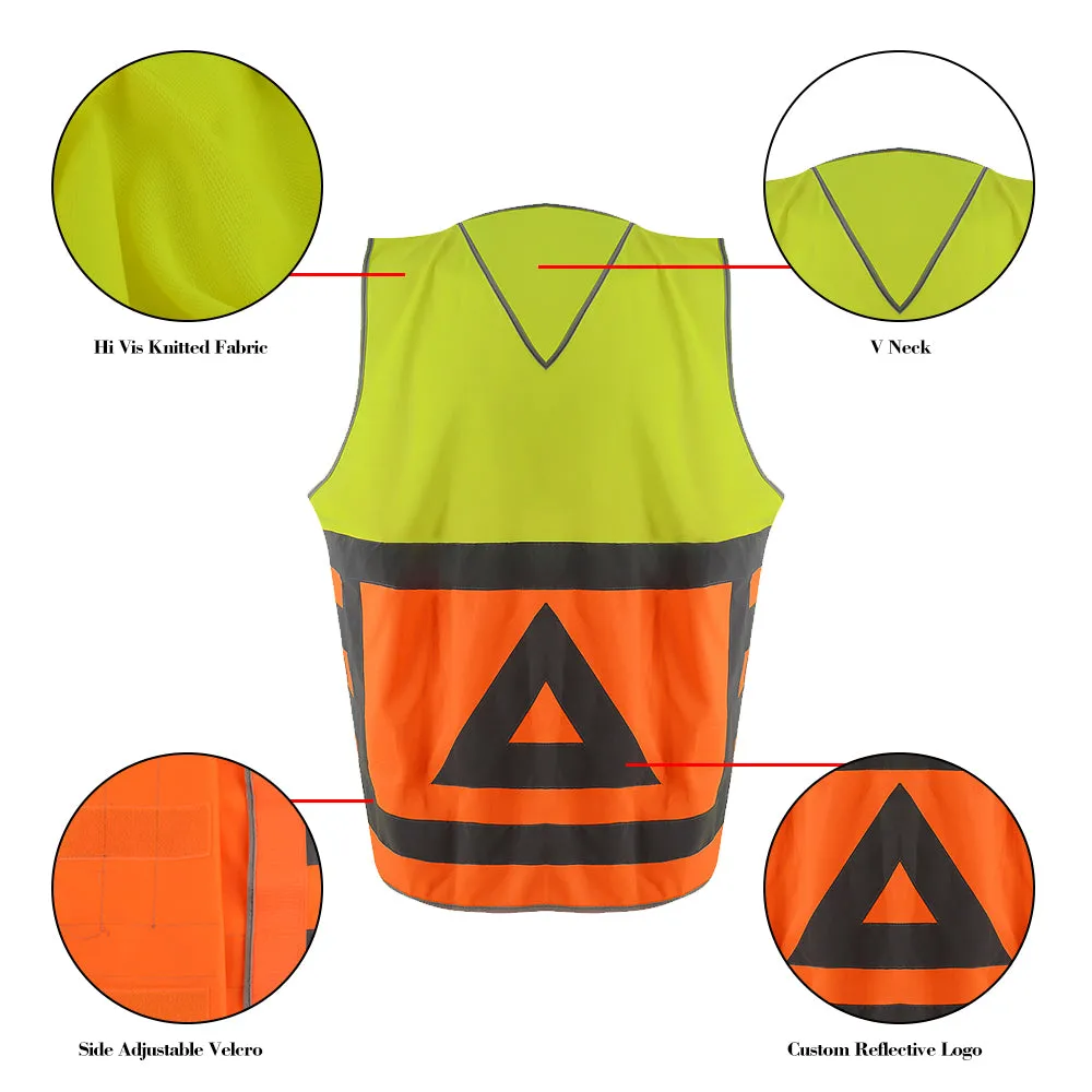 SMASYS Side Adjustable V Neck Pullover Safety Vest