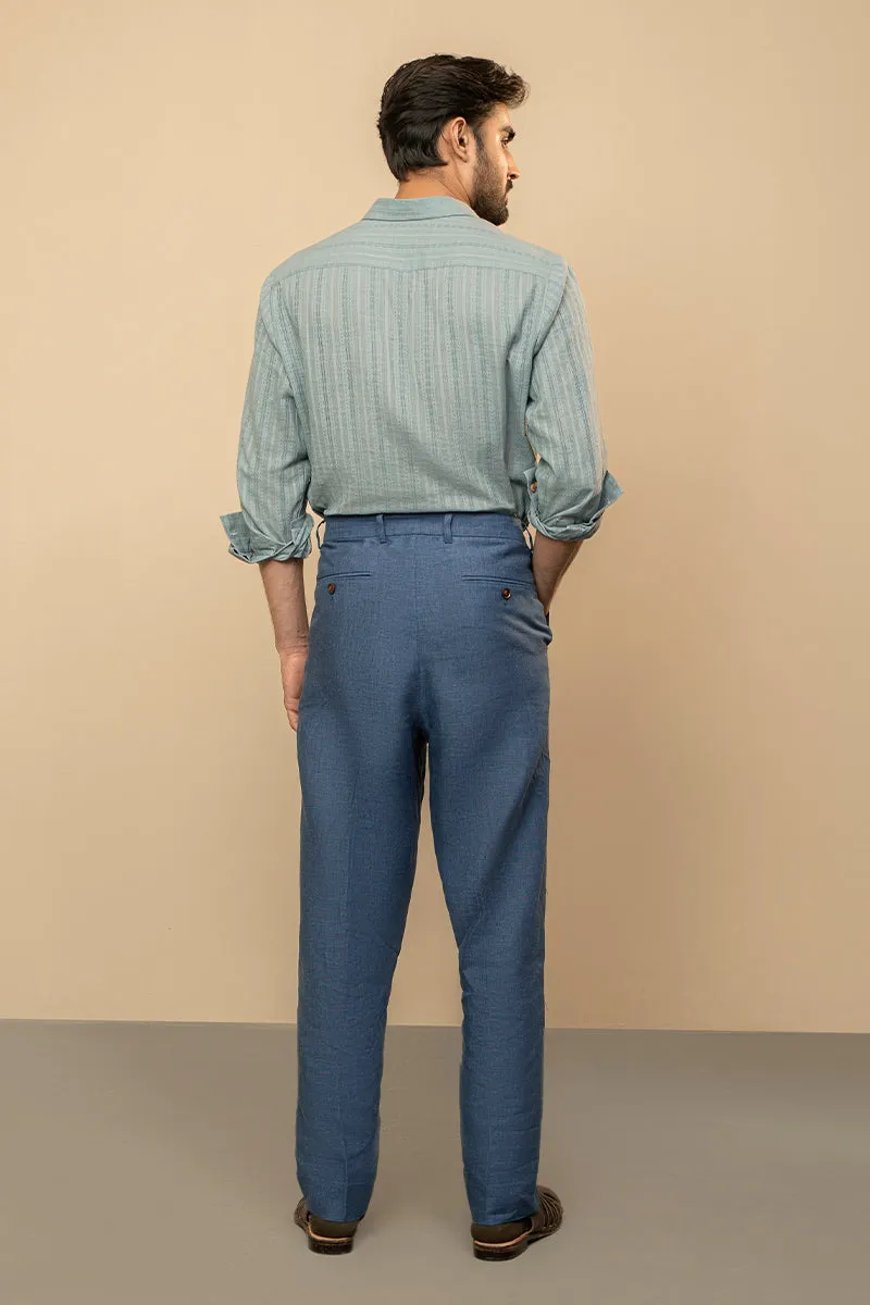 STONE BLUE LINEN SHIRT