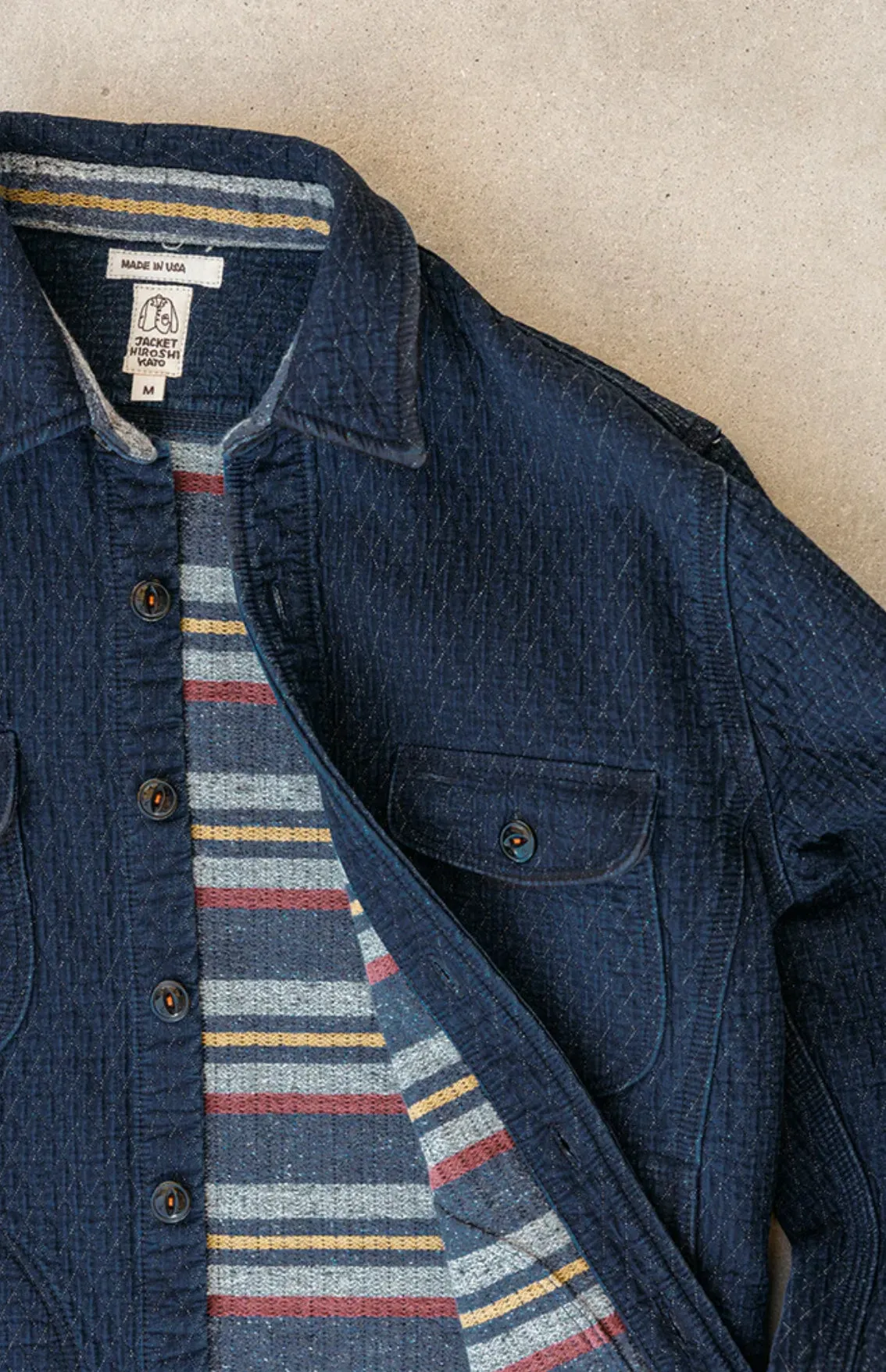 The Anvil Quilt Denim - Dark Indigo