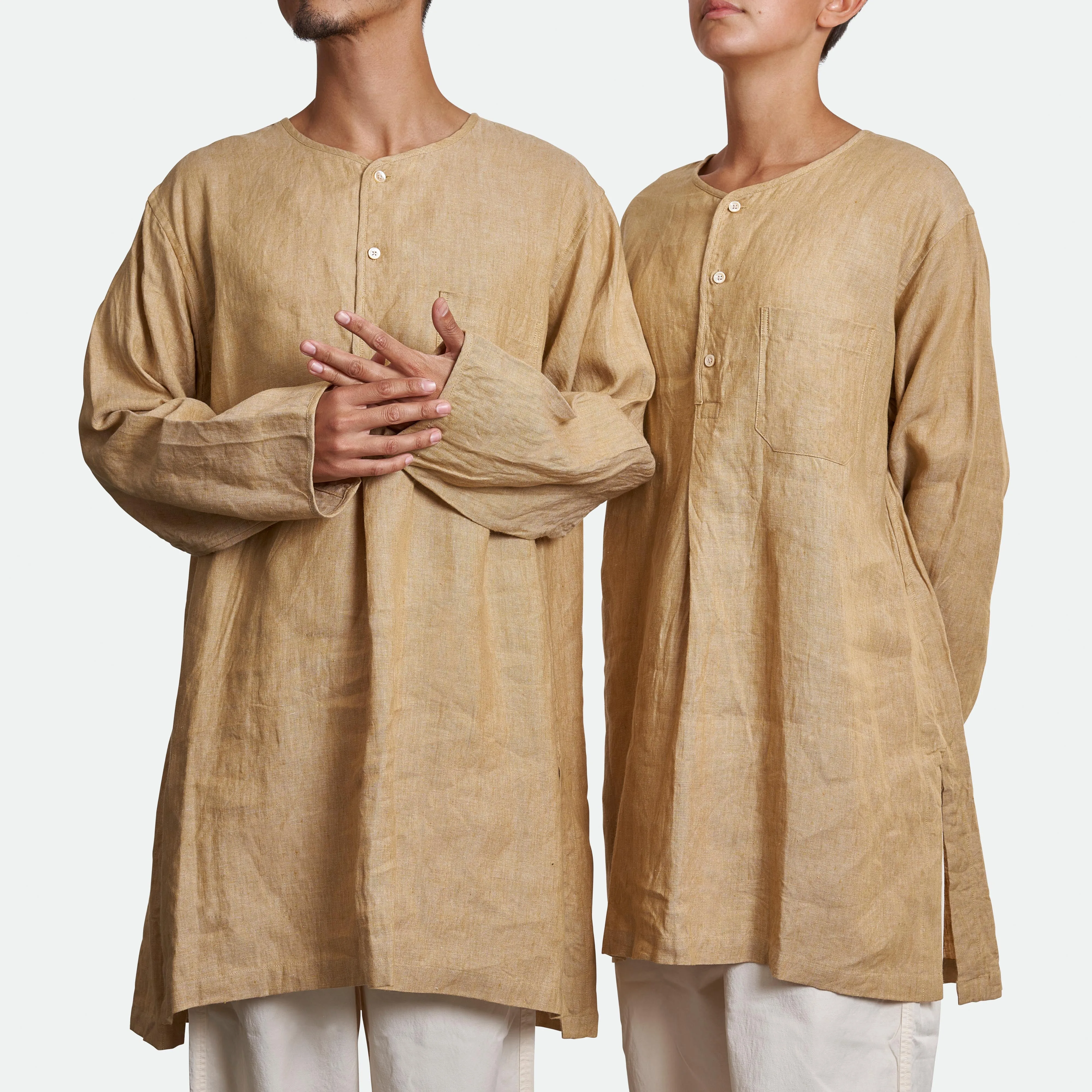 ts(s) - Linen Kaftan Shirt Yellow