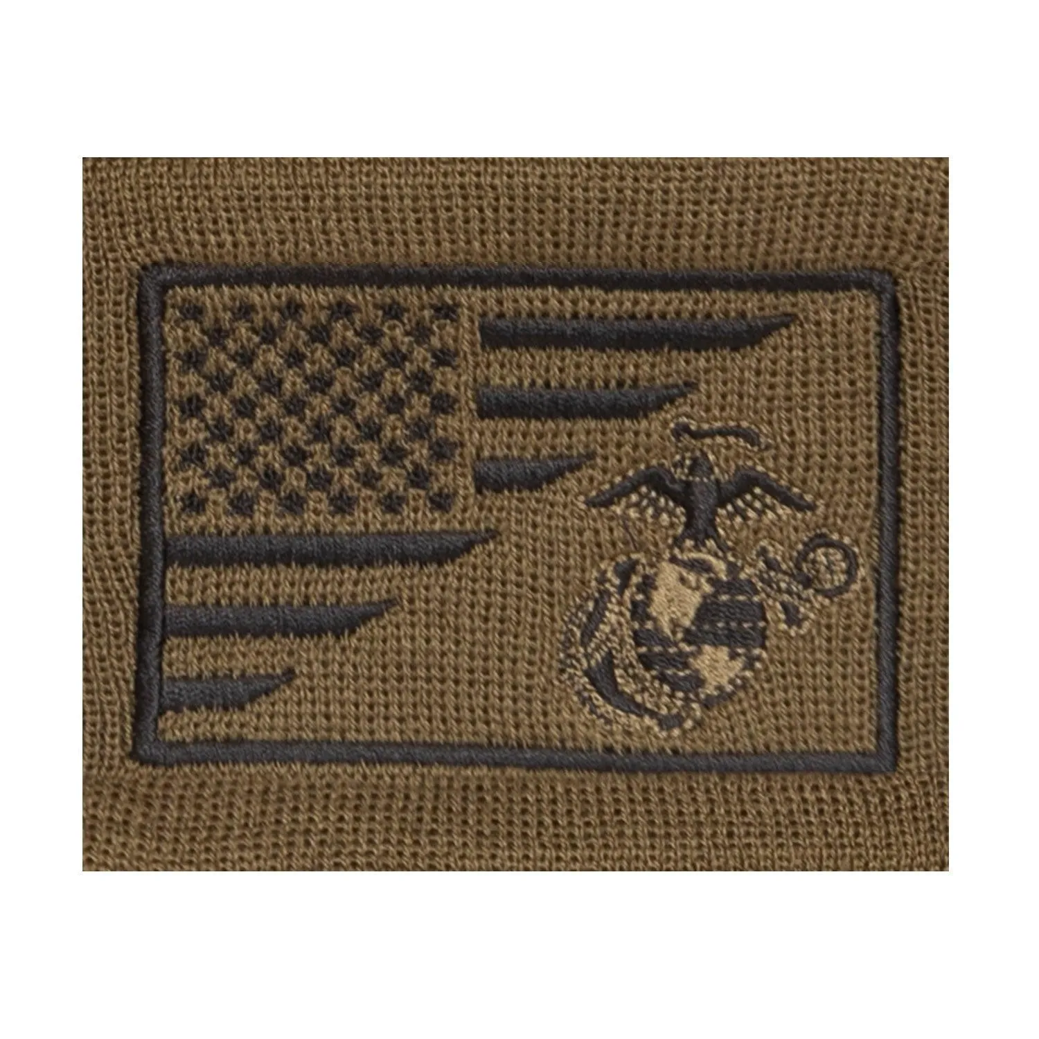USMC Eagle, Globe and Anchor / US Flag Deluxe Fine Knit Watch Cap by Rothco