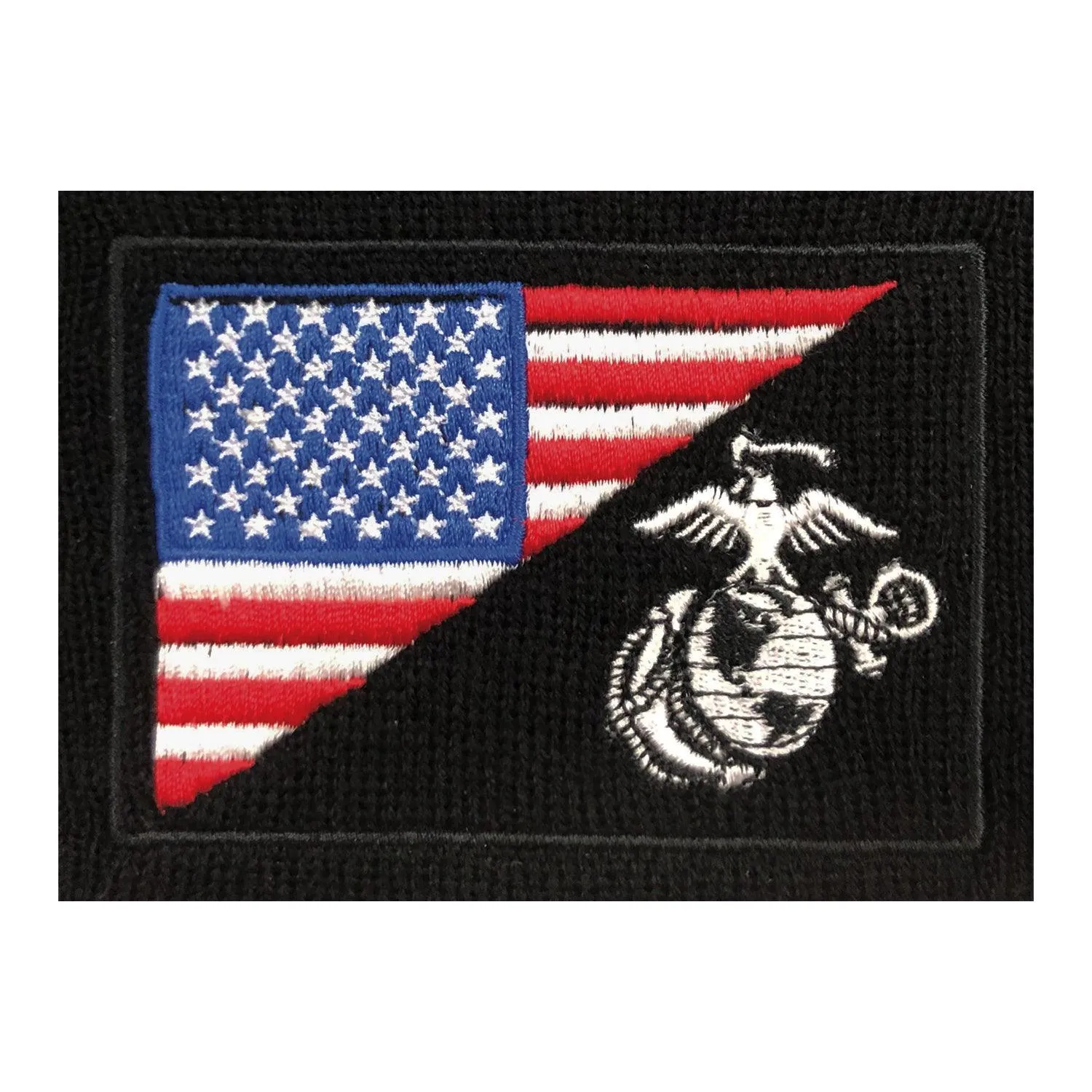 USMC Eagle, Globe and Anchor / US Flag Deluxe Fine Knit Watch Cap by Rothco